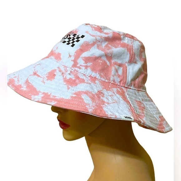 VANS Tie Dyed Bushwick Bucket Hat Pink/White Size Small/Medium Never Worn - Picture 12 of 13